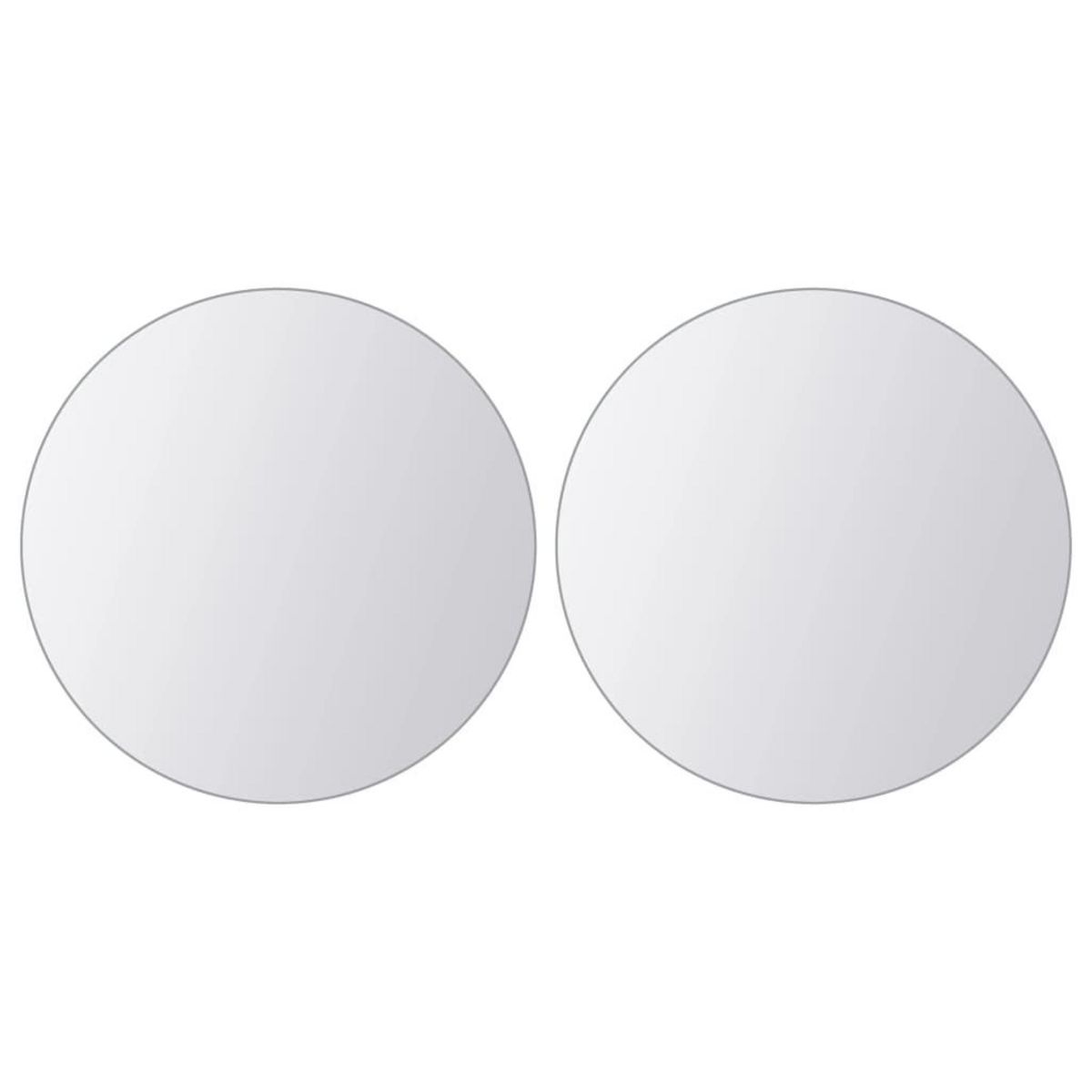 VIDAXL Carreaux de miroir 16 pcs Rond Verre