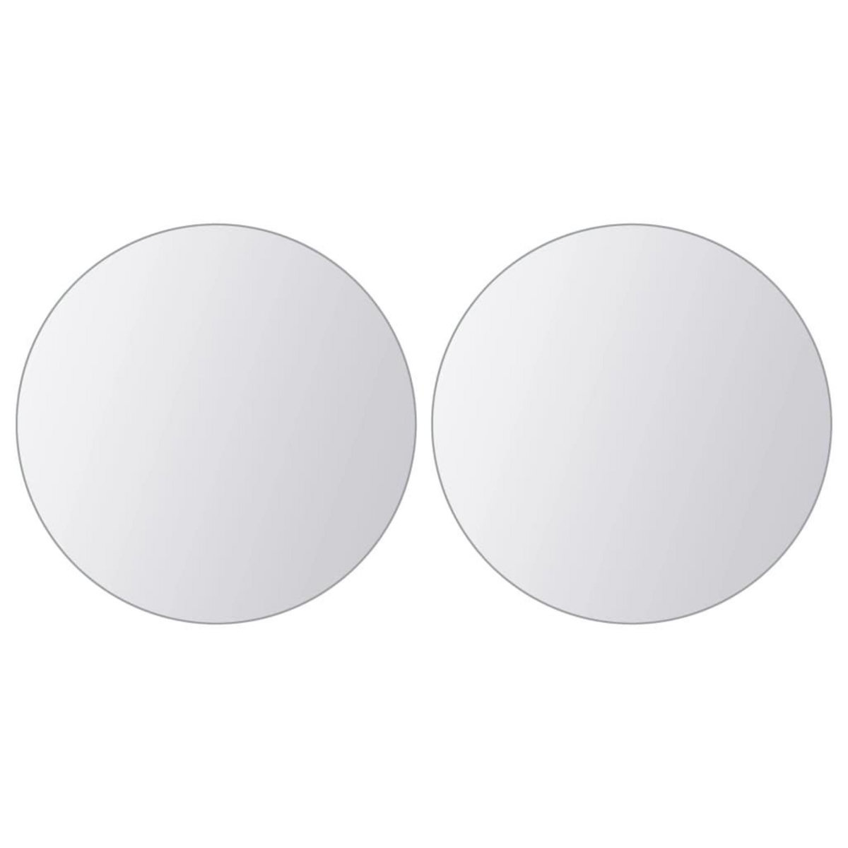 VIDAXL Carreaux de miroir 16 pcs Rond Verre