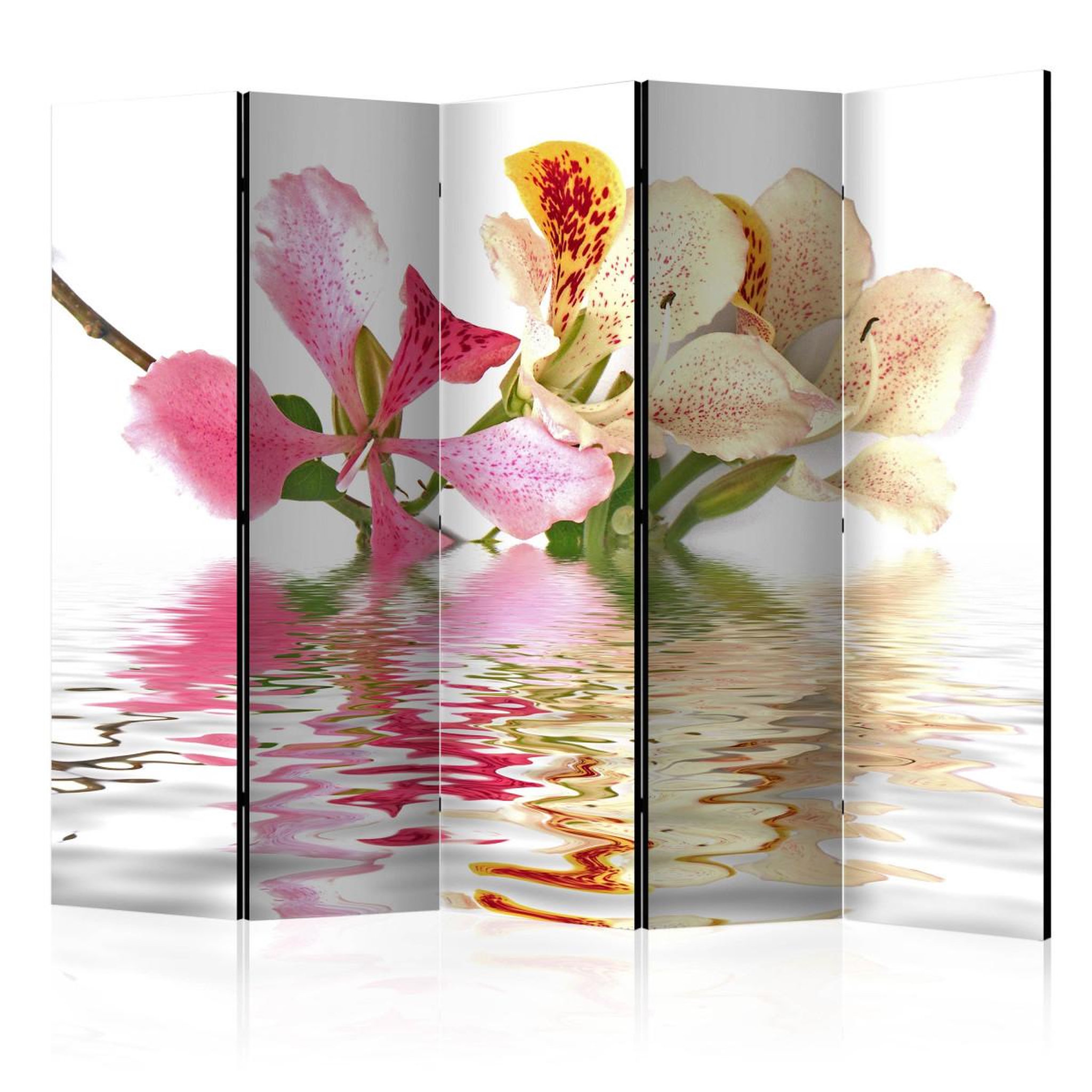Paris Prix Paravent 5 volets  tropical flowers orchid tree bauhinia  172x225cm