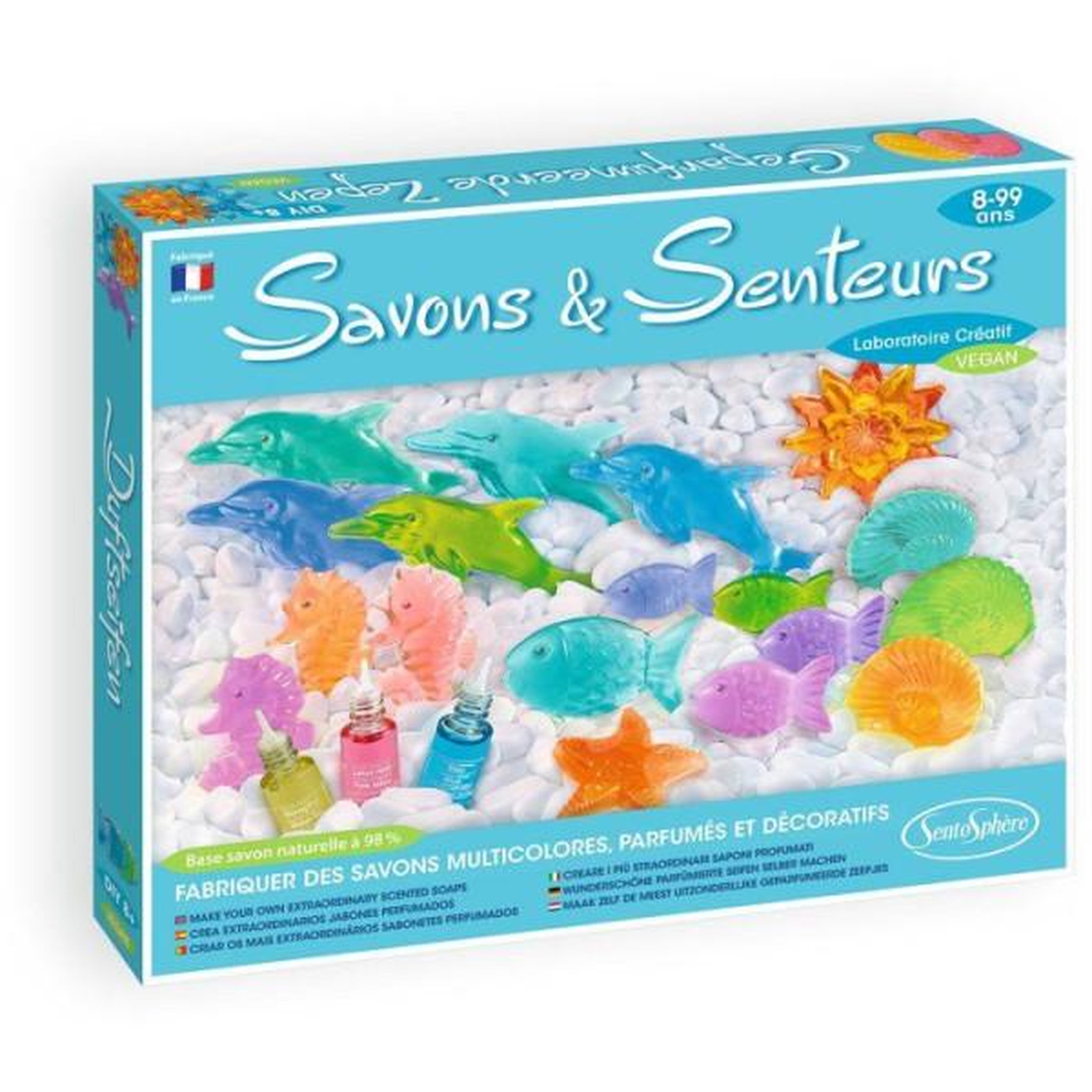Voir la diapositive 1 : Sentosphere Kit cosmétique - sentosphere - savons et senteurs - mouler des savons - base glycérine - parfums et colorants - des 8 ans
