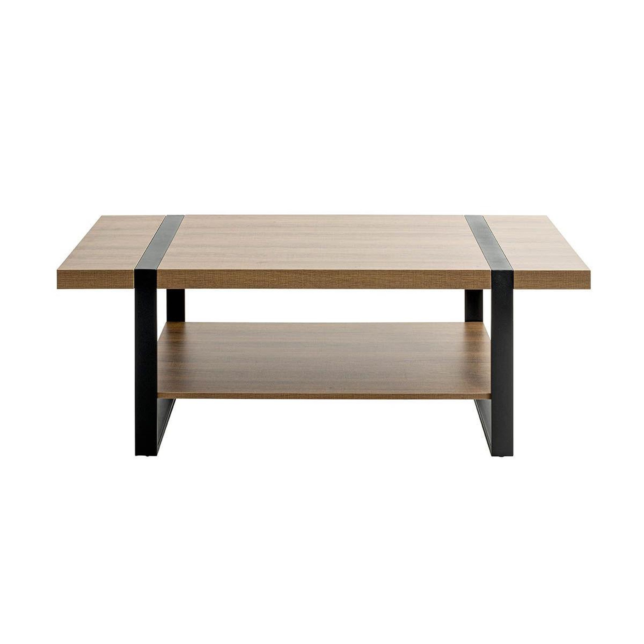 Voir la diapositive 2 : Paris Prix Table basse  miranda  120cm chêne foncé & noir