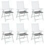 Voir la diapositive 4 : VIDAXL Coussins de chaise jardin lot de 6 gris 40x40x3 cm tissu oxford