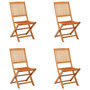 Voir la diapositive 1 : VIDAXL Chaises de jardin pliables lot de 4 Bois d'eucalyptus massif
