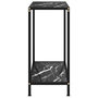 Voir la diapositive 3 : VIDAXL Table console Noir 60x35x75 cm Verre trempe