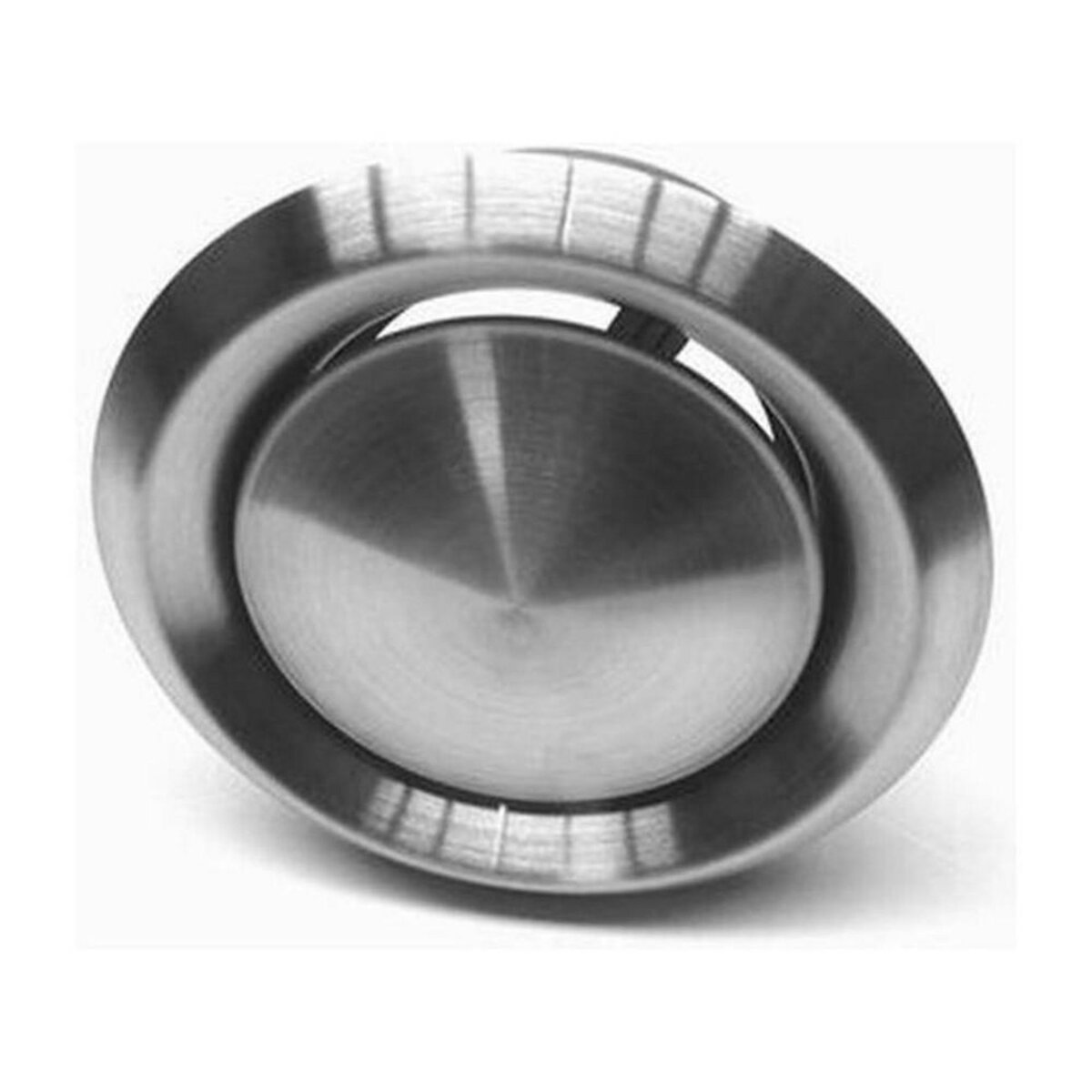 DMO Bouche d'aération en inox à encastrer diam.100 mm, l.14 cm x H.14 cm