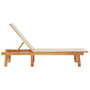Voir la diapositive 4 : VIDAXL Chaise longue gris bois d'acacia solide et textilene
