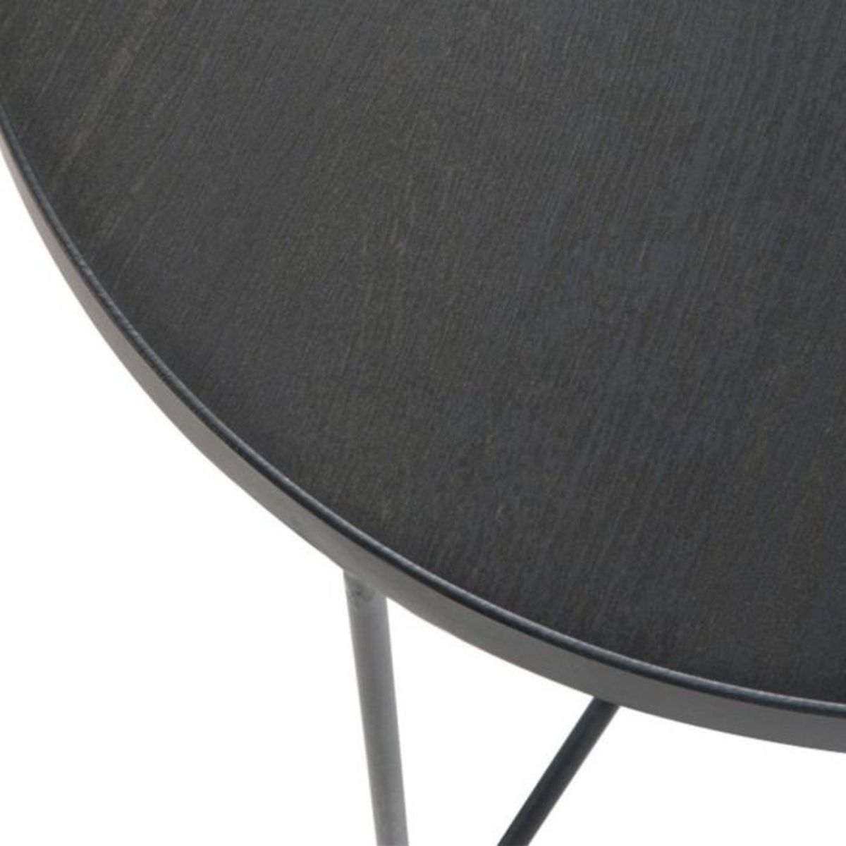 Paris Prix Table d'Appoint Design Ronde Bois  Malo  50cm Noir