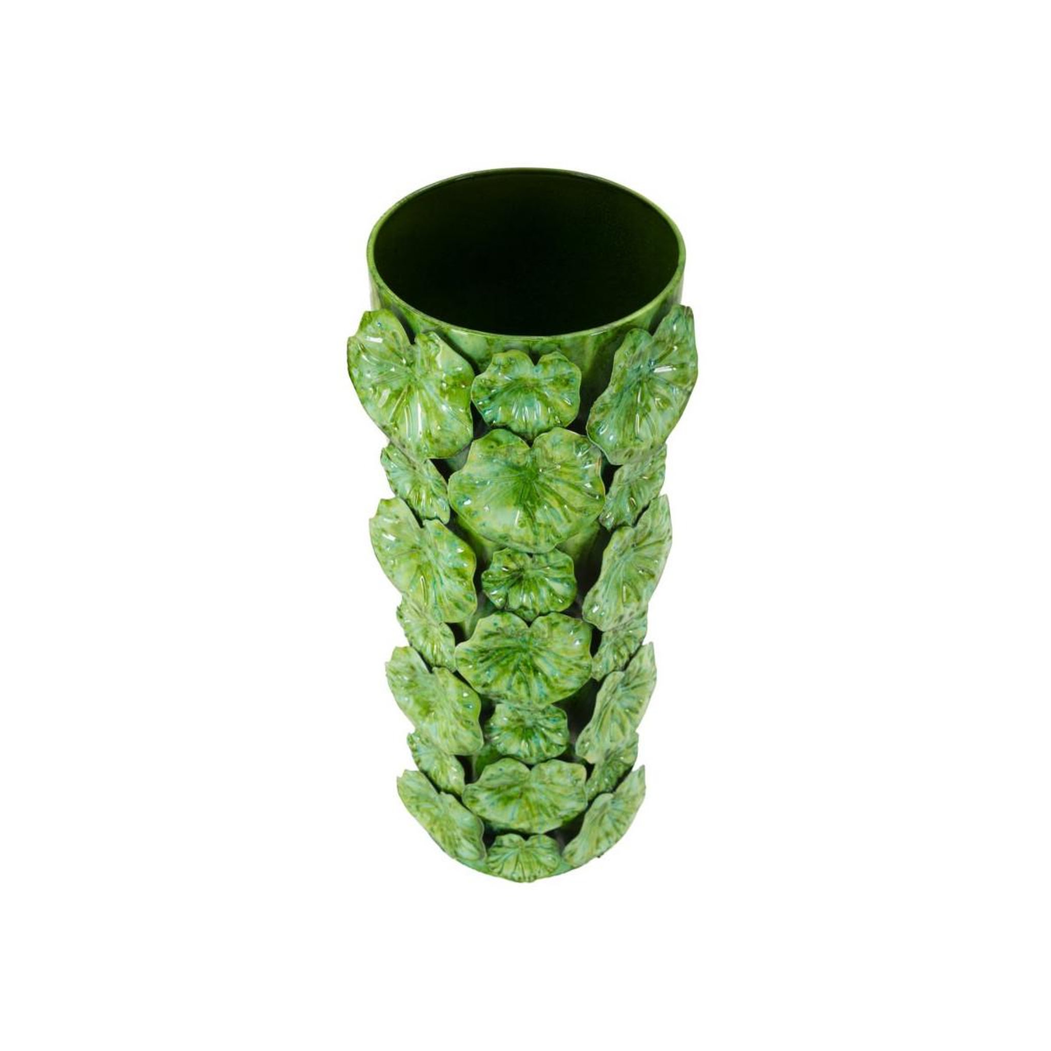 Voir la diapositive 3 : Paris Prix Vase design nénuphar  drop  46cm vert