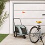 Voir la diapositive 1 : VIDAXL Remorque de velo pour animaux de compagnie gris