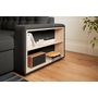 Voir la diapositive 5 : BEST MOBILIER California - canapé d'angle réversible convertible - avec coffre, tablette et poufs - en velours côtelé - 4 places