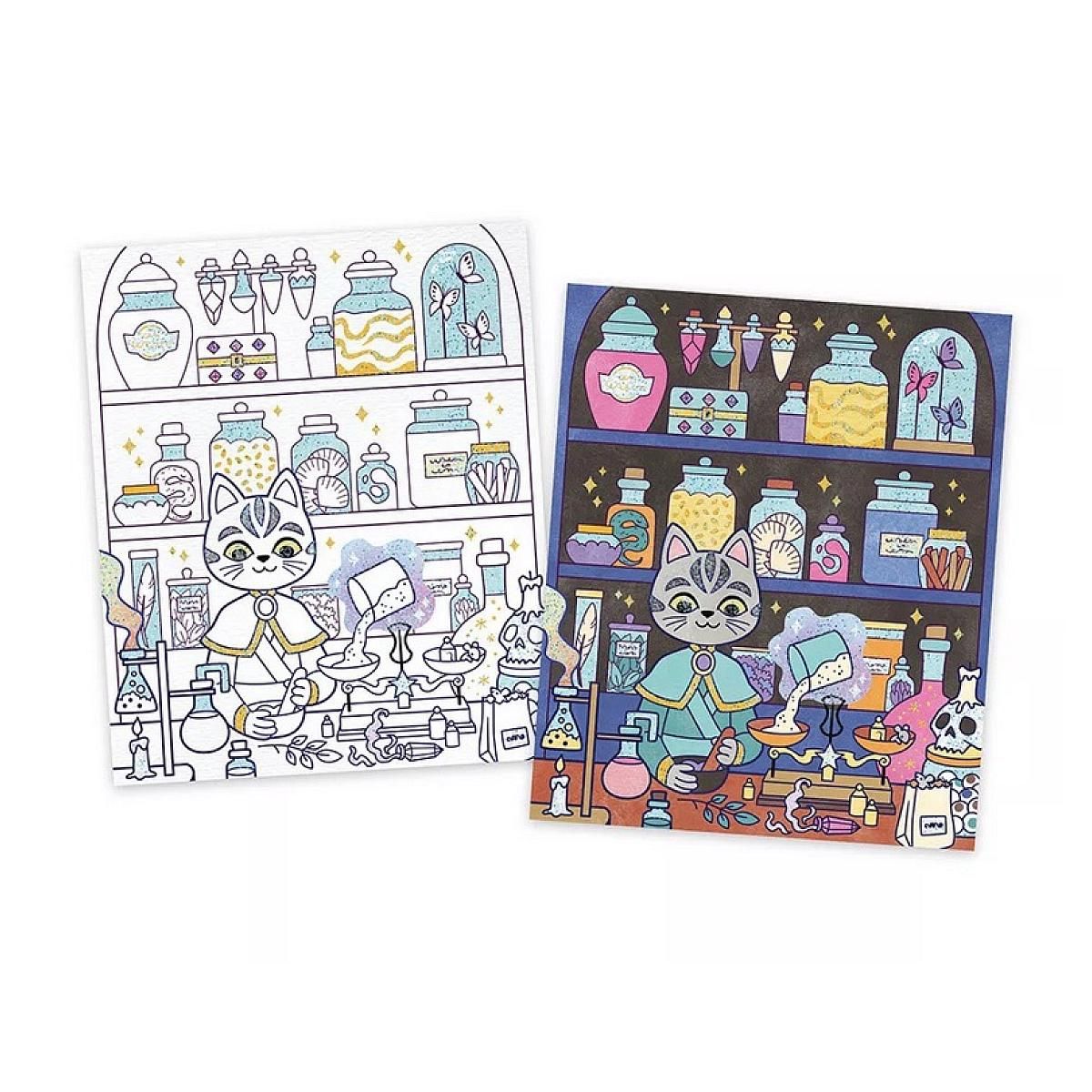 Juratoys-Janod École de Magie - Kit de Peinture Aquarelle Créatif pour Enfants