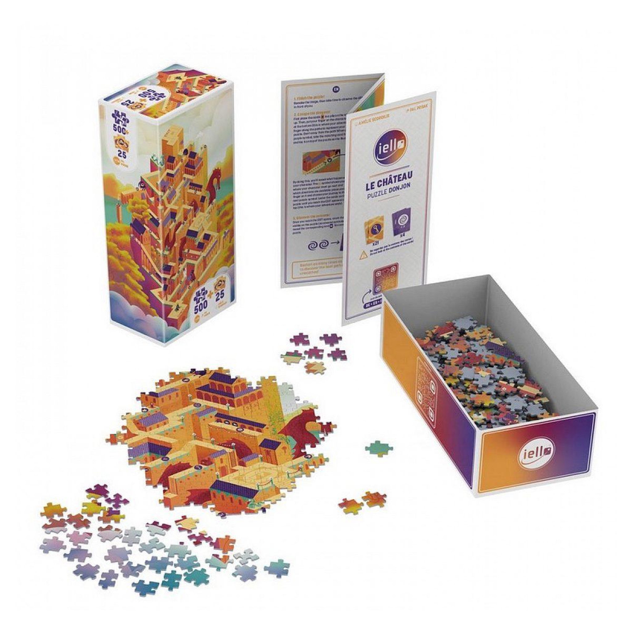 Voir la diapositive 3 : Iello Puzzle play donjon - chateau 500 p