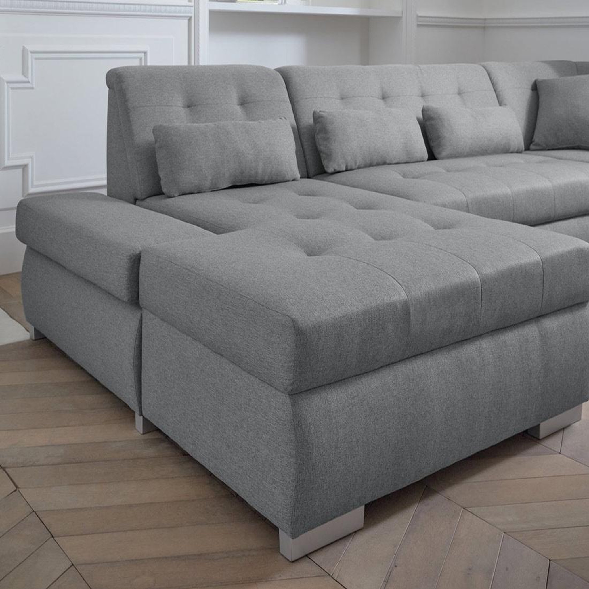 Voir la diapositive 3 : LISA DESIGN Vermont - canapé panoramique d'angle droit - 7 places - xxl