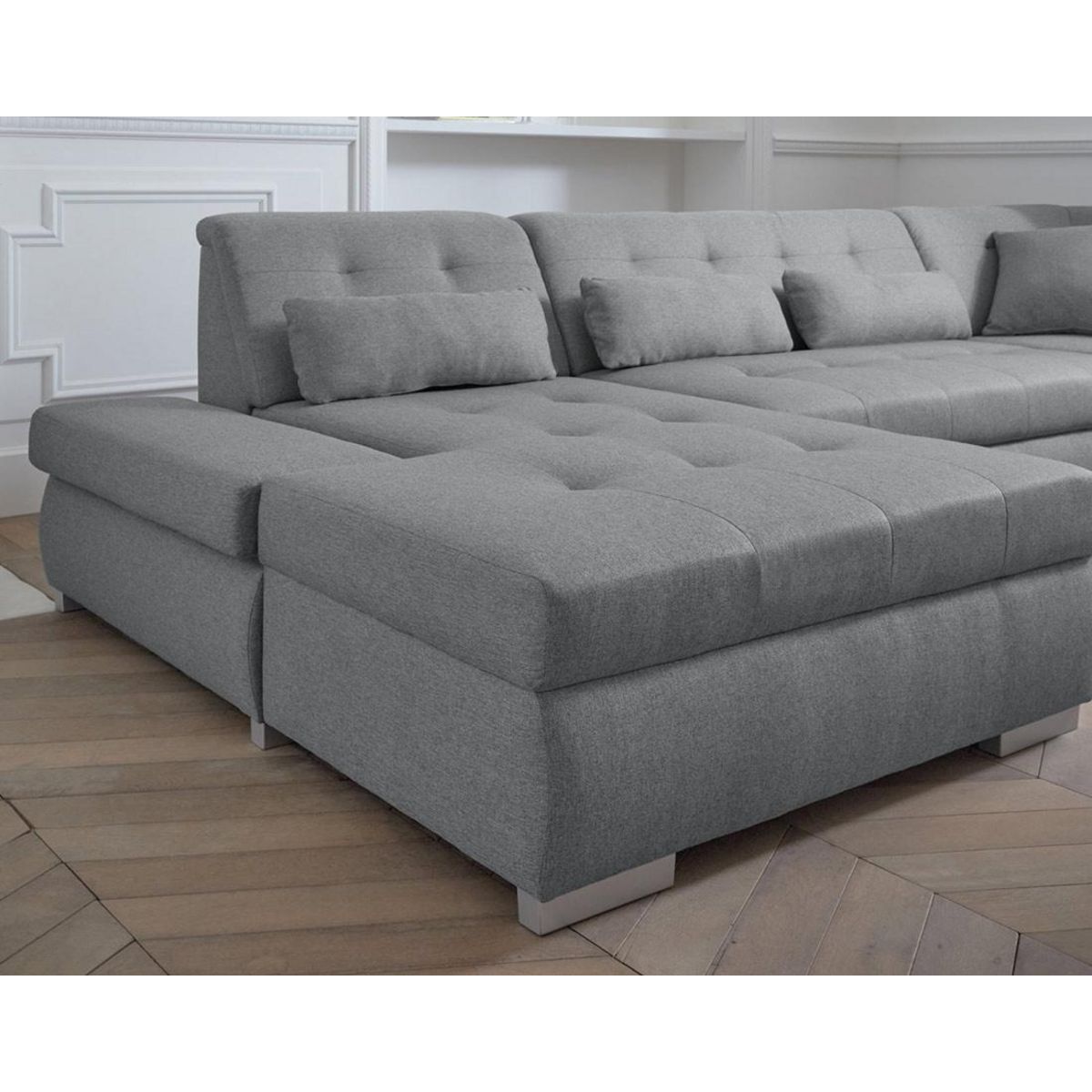 LISA DESIGN Vermont - canapé panoramique d'angle droit - 7 places - xxl