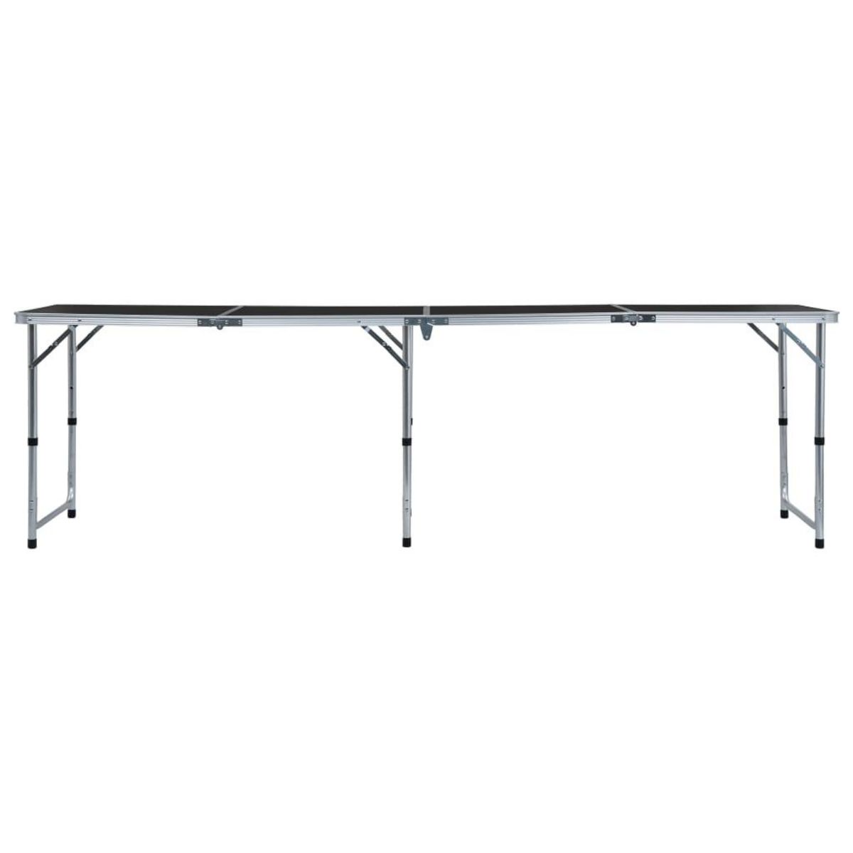 VIDAXL Table pliable de camping Gris Aluminium 240x60 cm