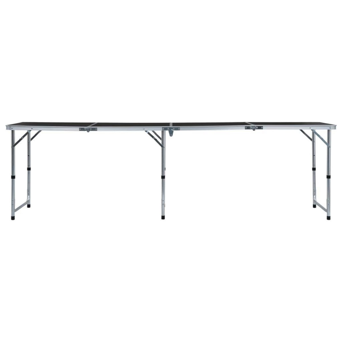 VIDAXL Table pliable de camping Gris Aluminium 240x60 cm