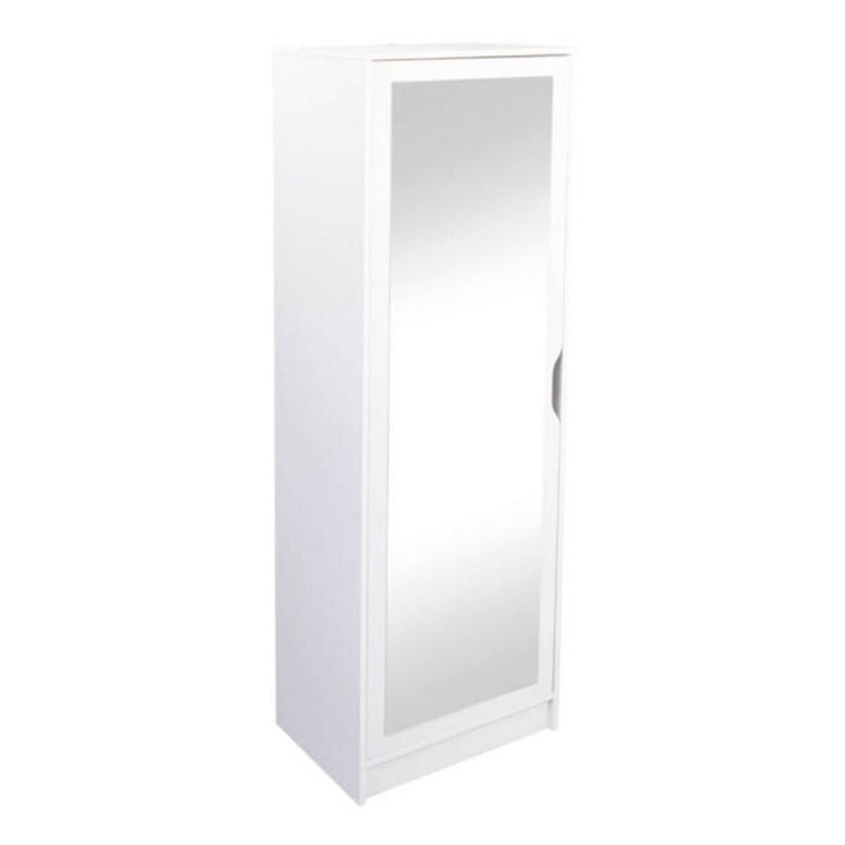 Paris Prix Meuble à Chaussures avec Miroir  Lilo  189cm Blanc