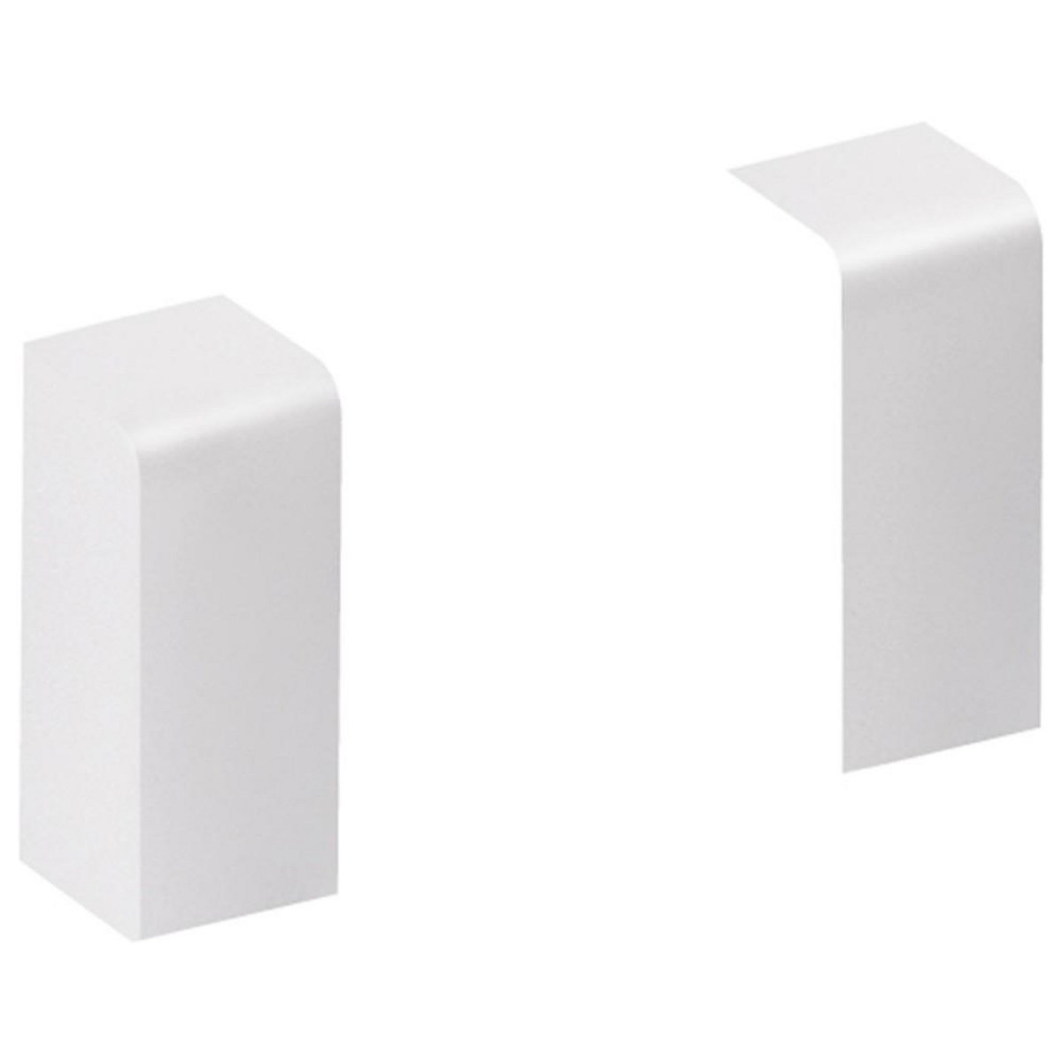 CENTRALE BRICO Lot de 2 embouts blanc pour plinthe, H. 10 x P.3.7 cm