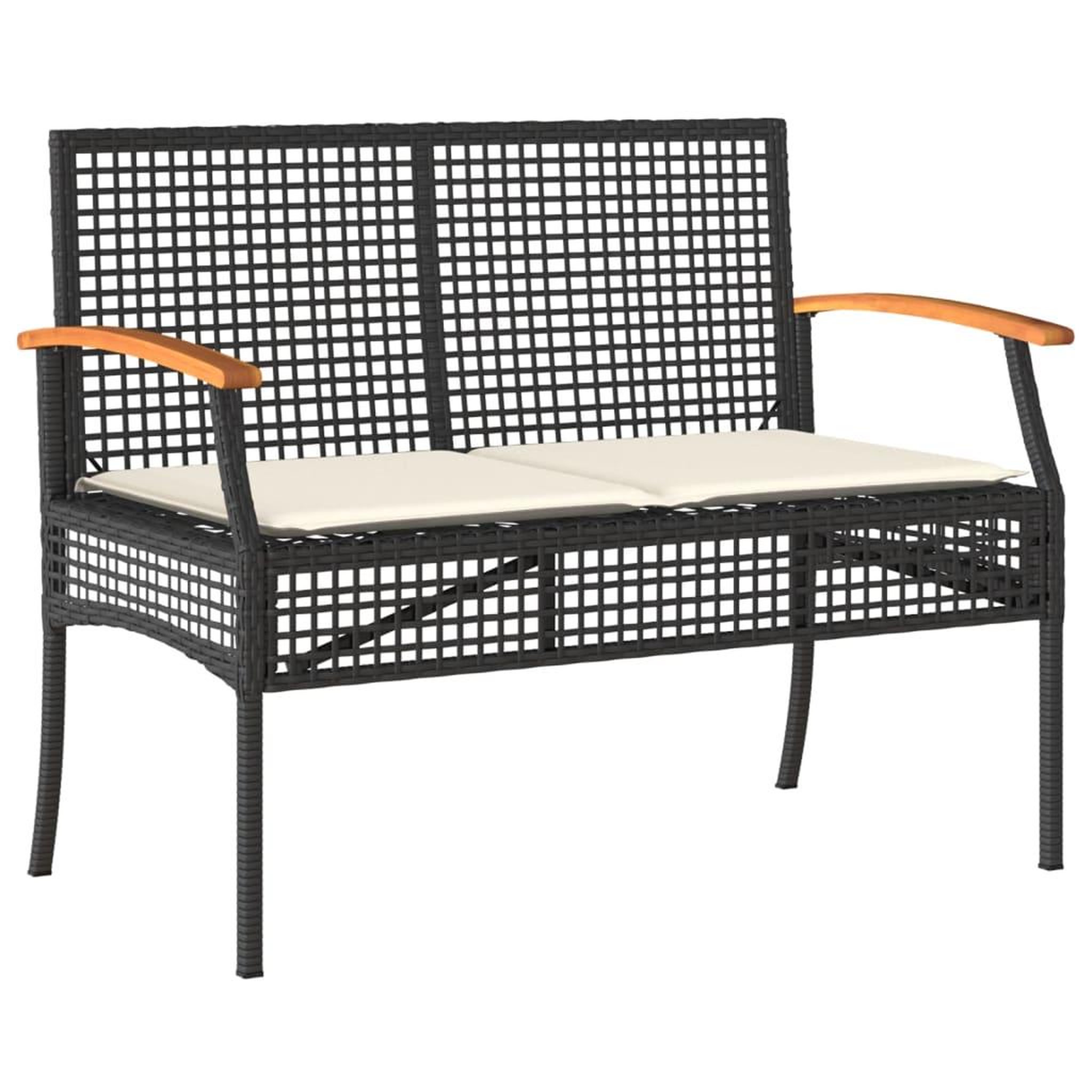 Voir la diapositive 3 : VIDAXL Ensemble a manger de jardin coussins 5pcs Noir Resine tressee