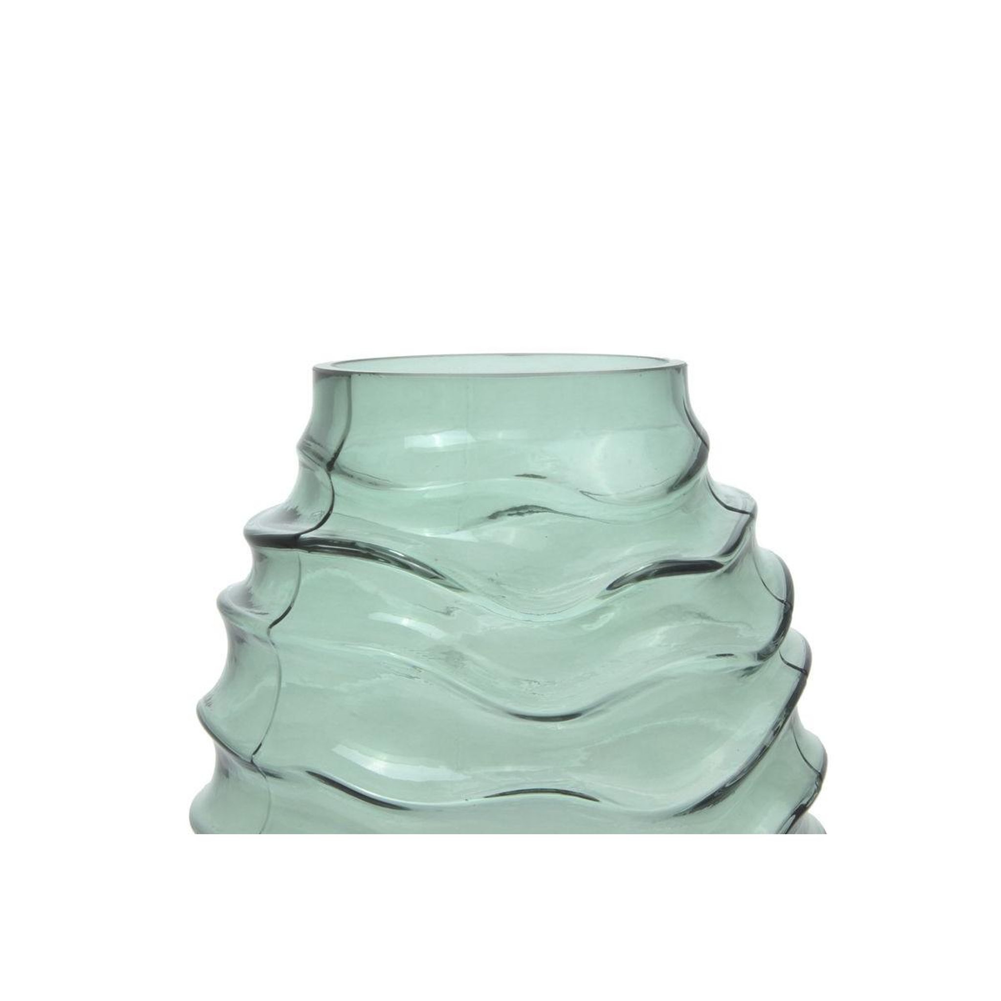 Voir la diapositive 2 : Paris Prix Vase déco en verre soufflé  typo  25cm vert