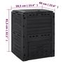 Voir la diapositive 6 : VIDAXL Composteur de jardin Noir 280 L Polypropylene