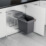 Voir la diapositive 2 : HAILO Poubelle de cuisine encastrable 24L Hailo Single Box