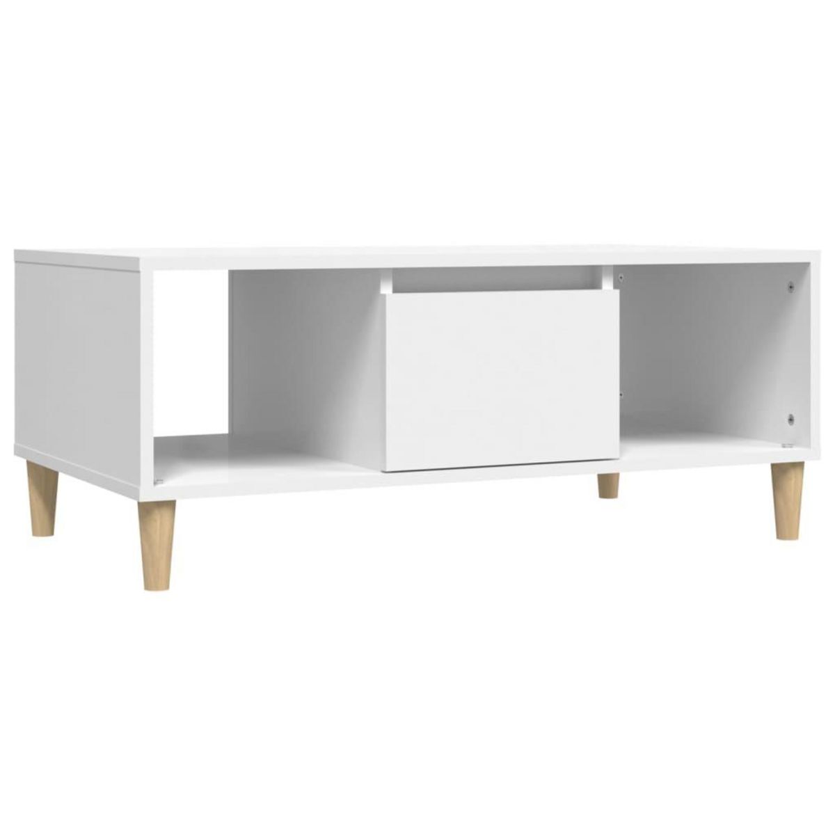 VIDAXL Table basse Blanc 90x50x36,5 cm Bois d'ingenierie