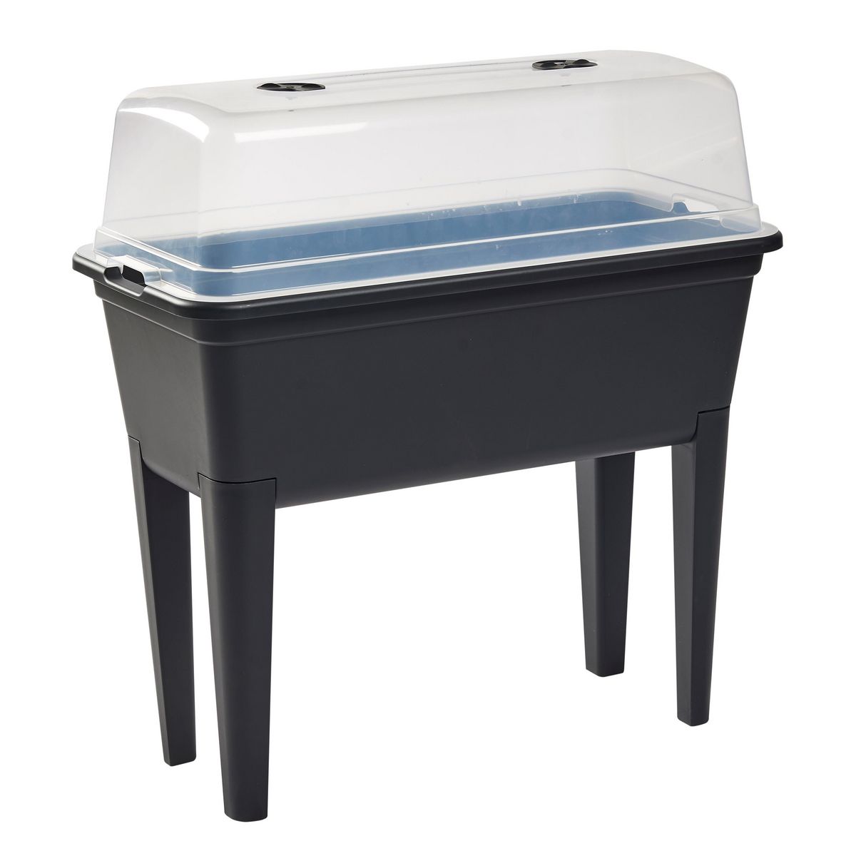 GARDENSTAR Carré Potager en plastique sur pieds ou à poser - Gris