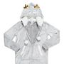 Voir la diapositive 2 : Paris Prix Combinaison Pyjama Adulte  Hibou  Gris