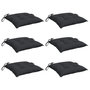 Voir la diapositive 3 : VIDAXL Coussins de chaise lot de 6 noir 40x40x7 cm tissu oxford