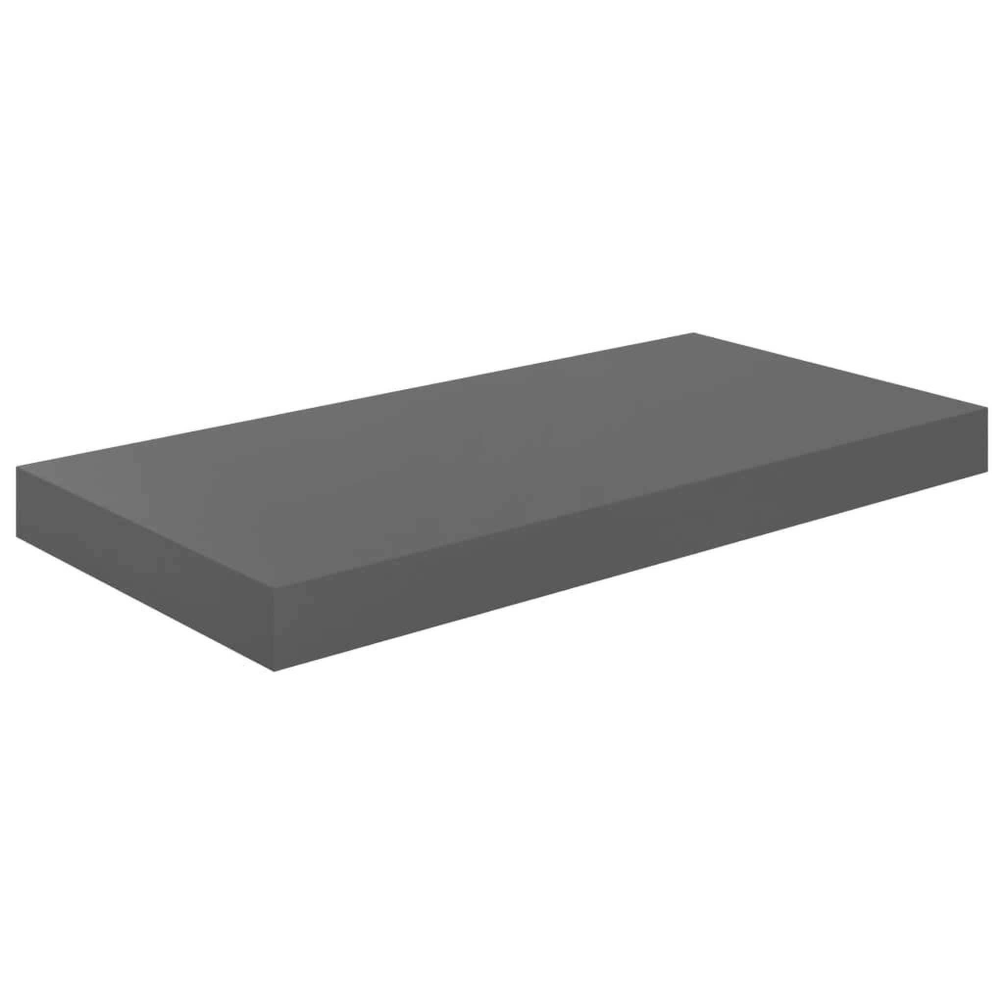 Voir la diapositive 2 : VIDAXL Etagere murale flottante Gris brillant 50x23x3,8 cm MDF