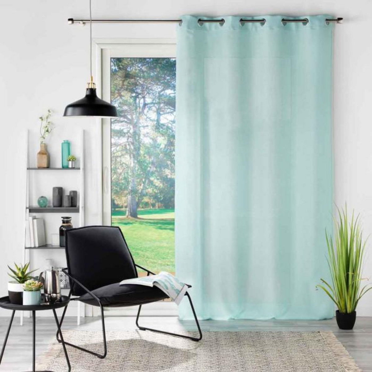 Paris Prix Rideau Voilage à Œillets  Soane  140x240cm Menthe