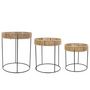 Voir la diapositive 2 : Paris Prix Lot de 3 Tables d'Appoint Gigognes  Lagoon  40cm Naturel