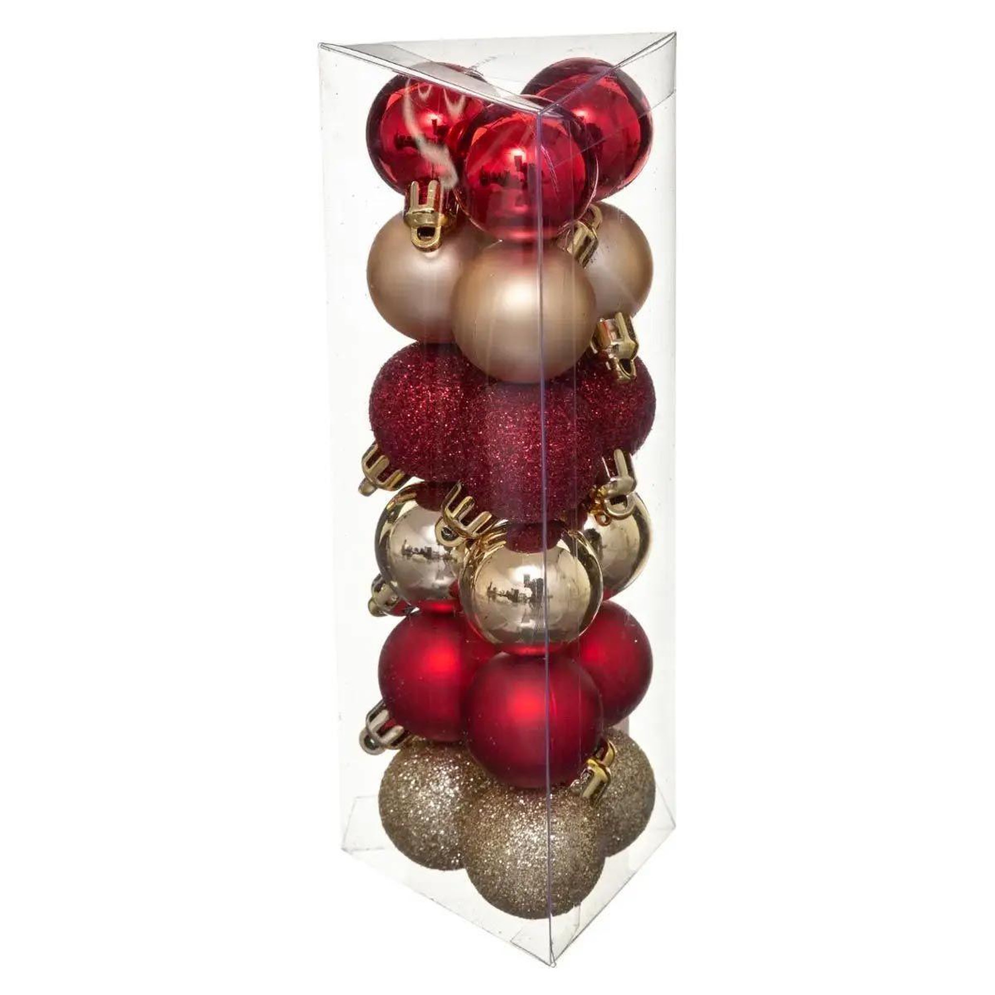 ATMOSPHERA Lot de 18 boules de noël  colorama  3cm rouge & or
