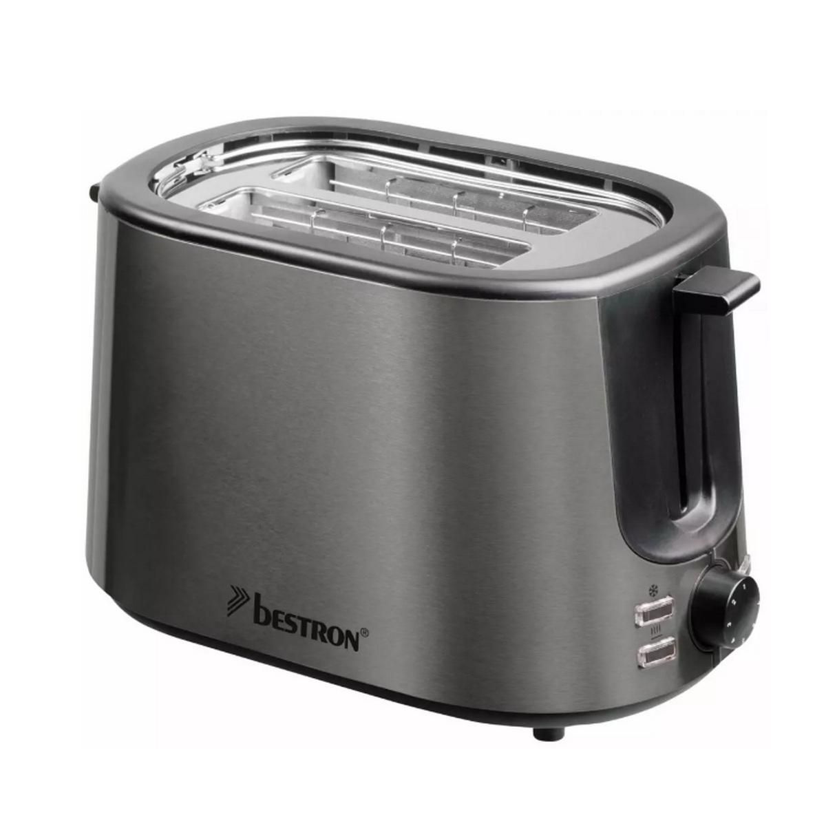 Bestron Grille-pains 2 fentes 1000w inox - ATS1000TG