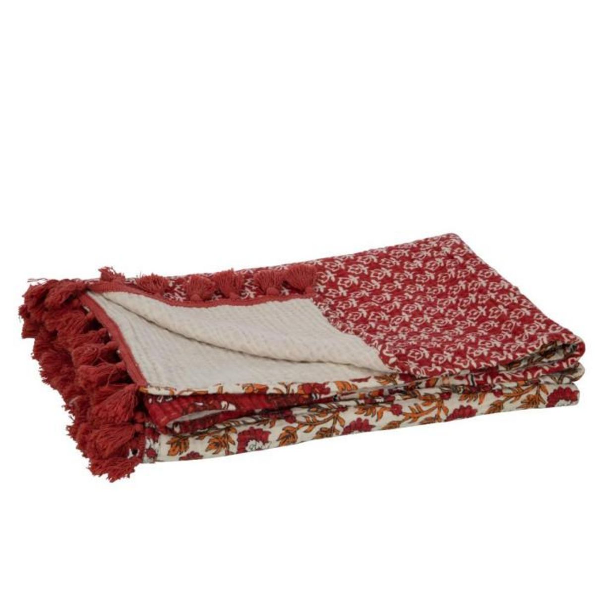 Paris Prix Plaid Imprimé  Fleurs  130x180cm Rouge