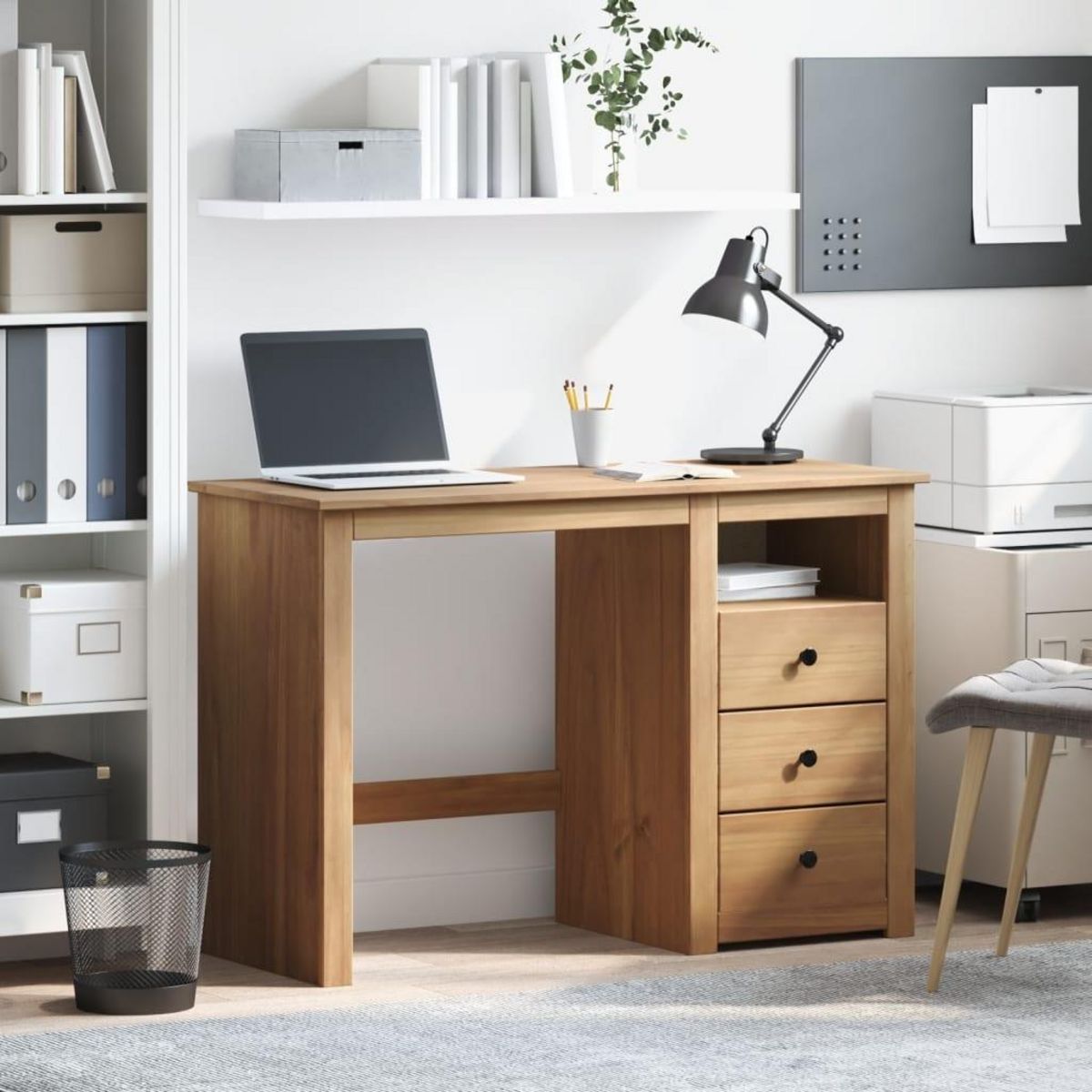 VIDAXL Bureau Panama 112x45x75 cm bois massif de pin