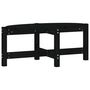 Voir la diapositive 2 : VIDAXL Table basse Noir 87x48x35 cm Bois massif de pin