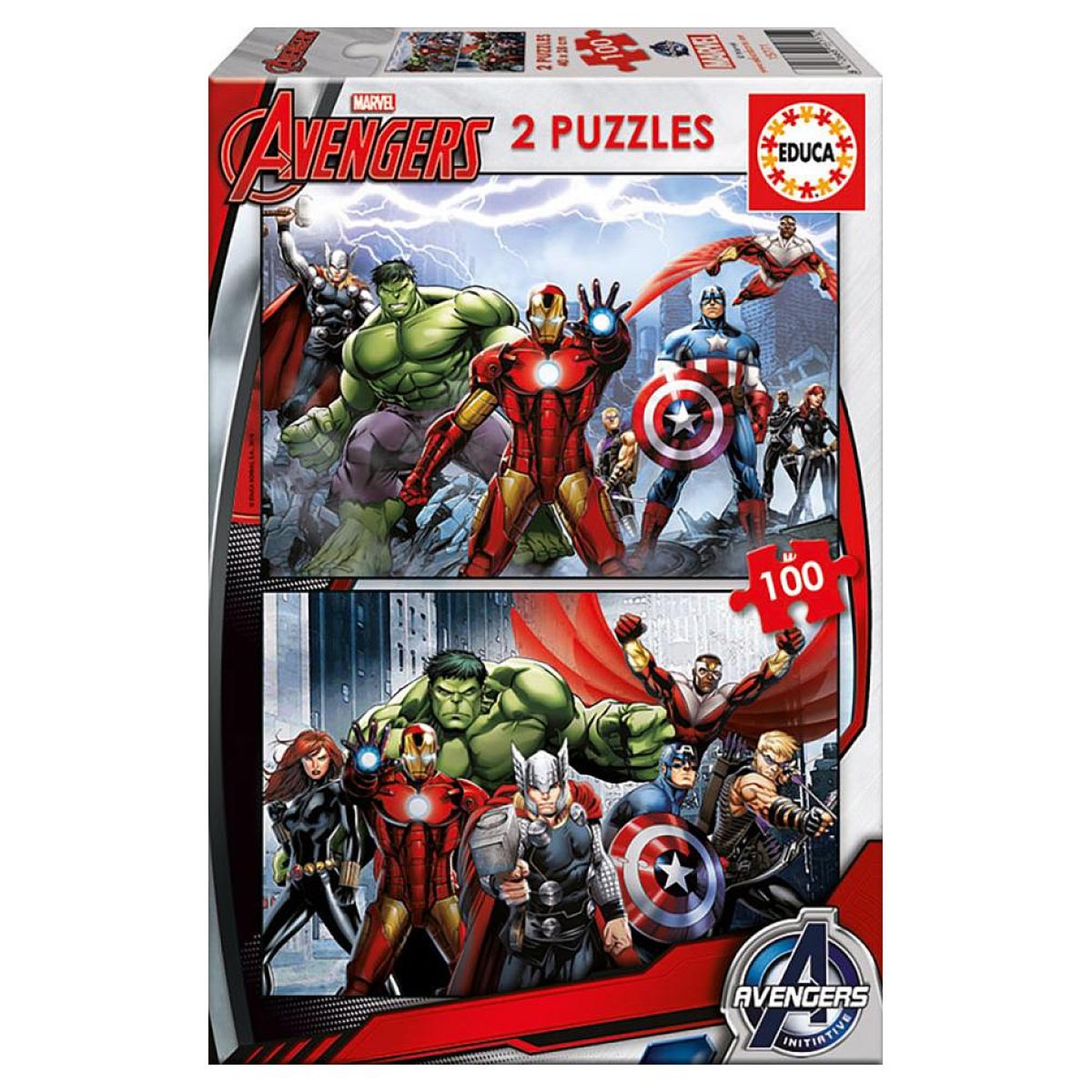 EDUCA Puzzle 2 x 100 pcs - Avengers - Marvel