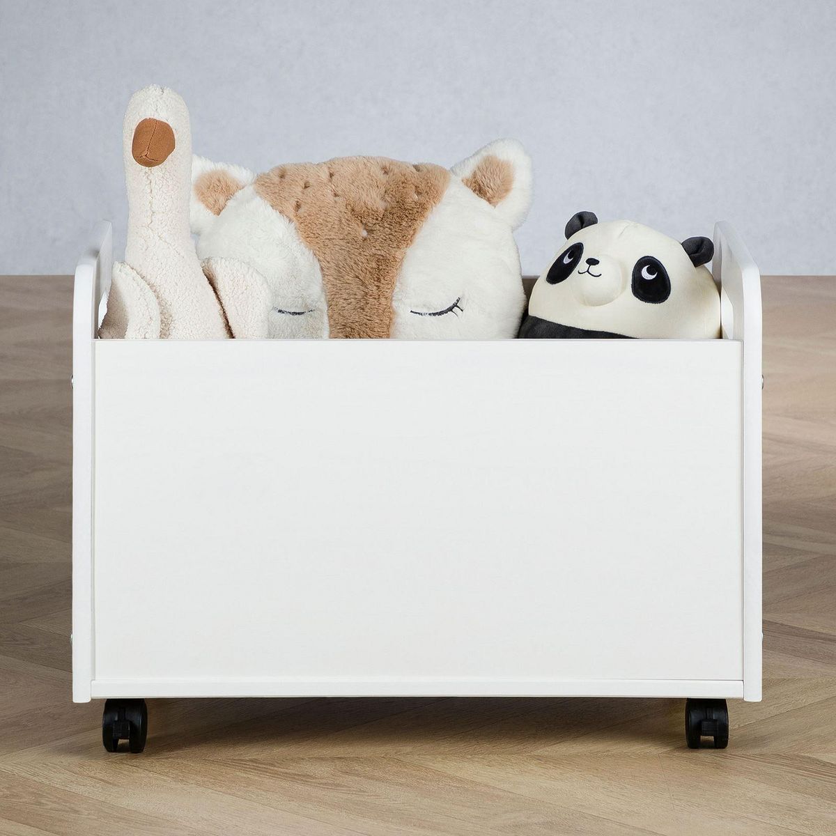 IDIMEX Coffre à jouets BENJAMIN sur roulettes, en pin massif