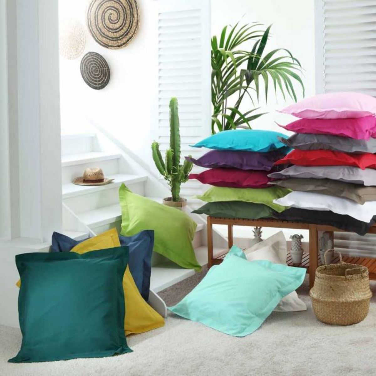 Paris Prix Taie de Traversin  Lina  85x185cm Rouge