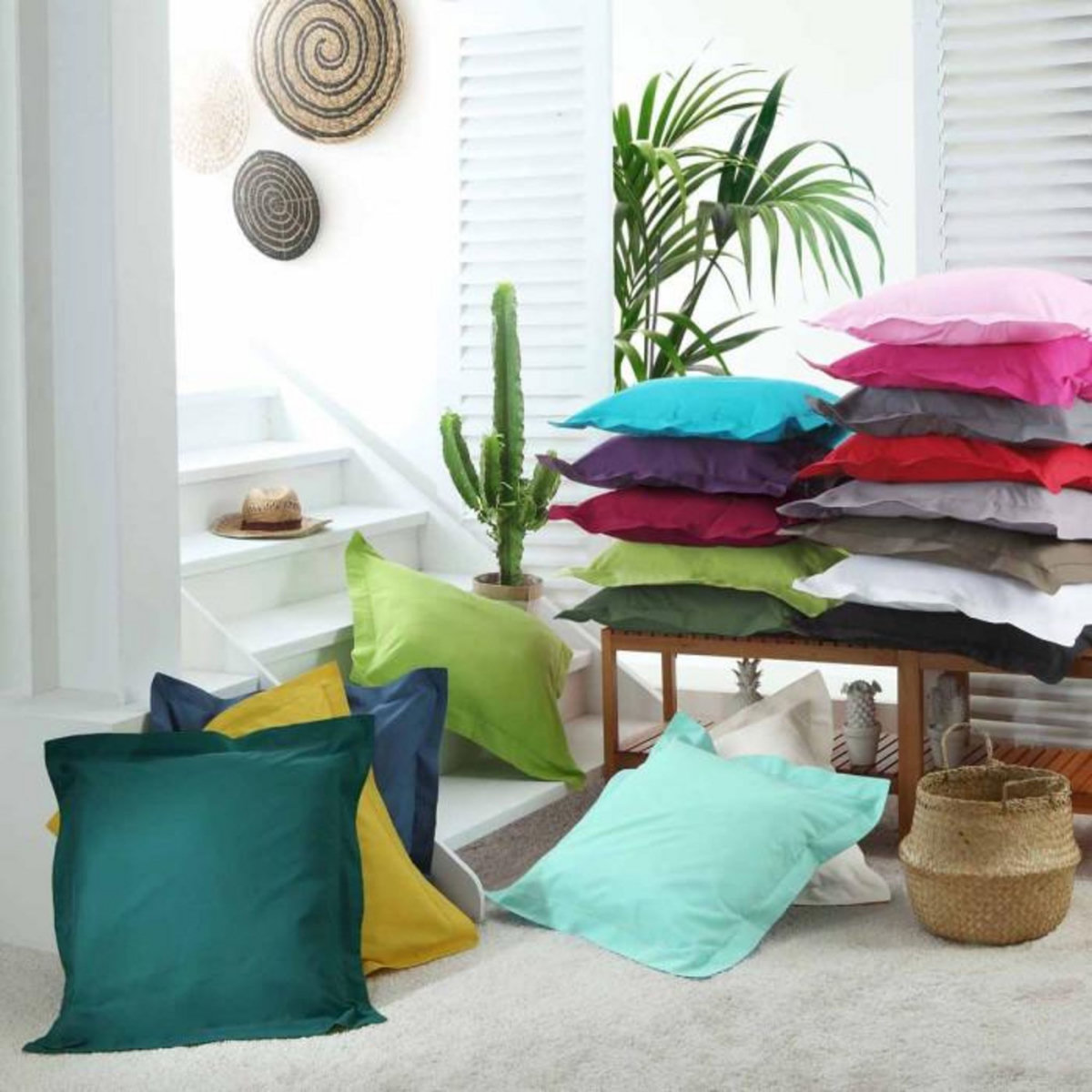 Paris Prix Taie de Traversin  Lina  85x185cm Rouge