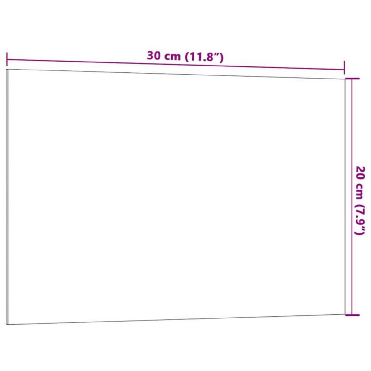 VIDAXL Tableau noir magnétique mural Noir 30x20 cm Verre trempé