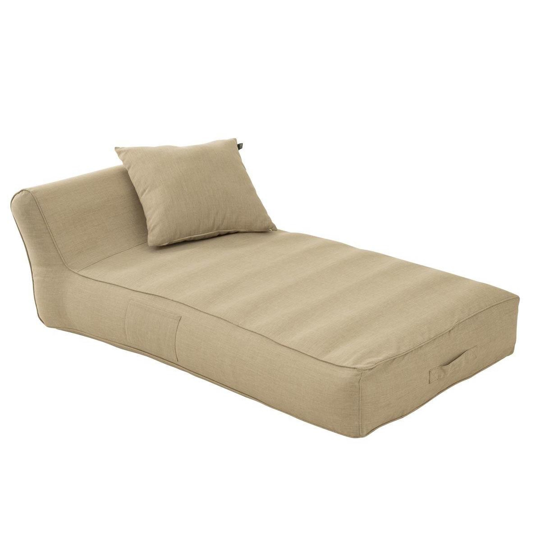 Voir la diapositive 2 : J-LINE Matelas de jardin  hélène  160cm beige