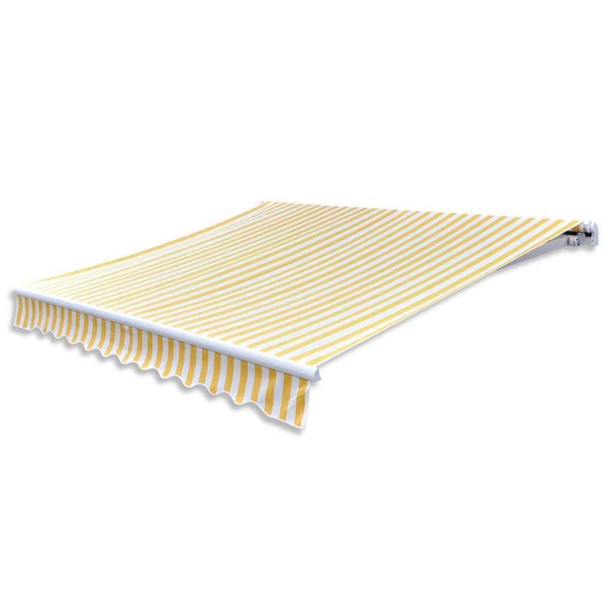 VIDAXL Auvent pliable motorise 400 cm Jaune/blanc