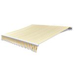 VIDAXL Auvent pliable motorise 400 cm Jaune/blanc