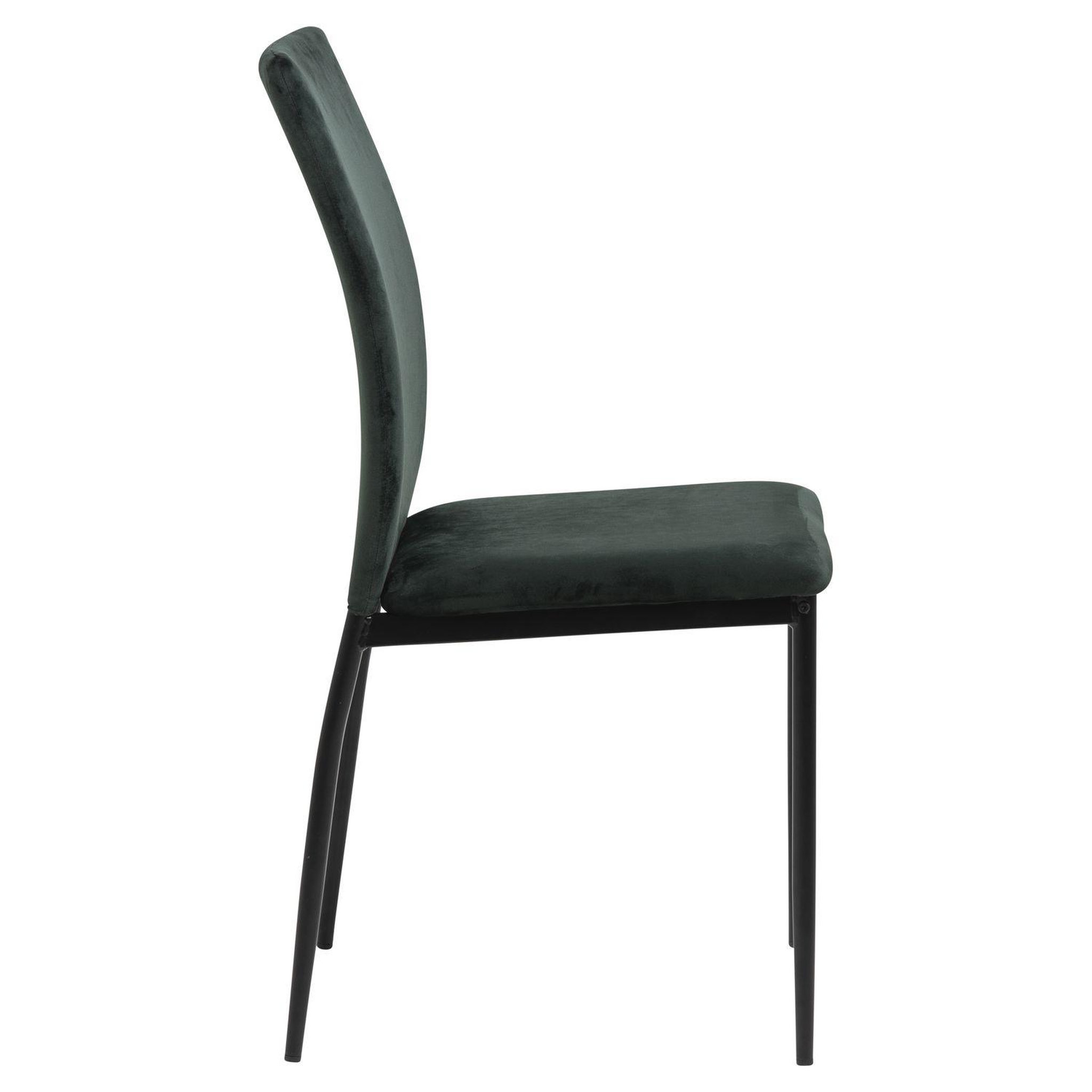 Voir la diapositive 3 : TOILINUX Lot de 4 Chaises de salle à manger Julia en tissu et métal
