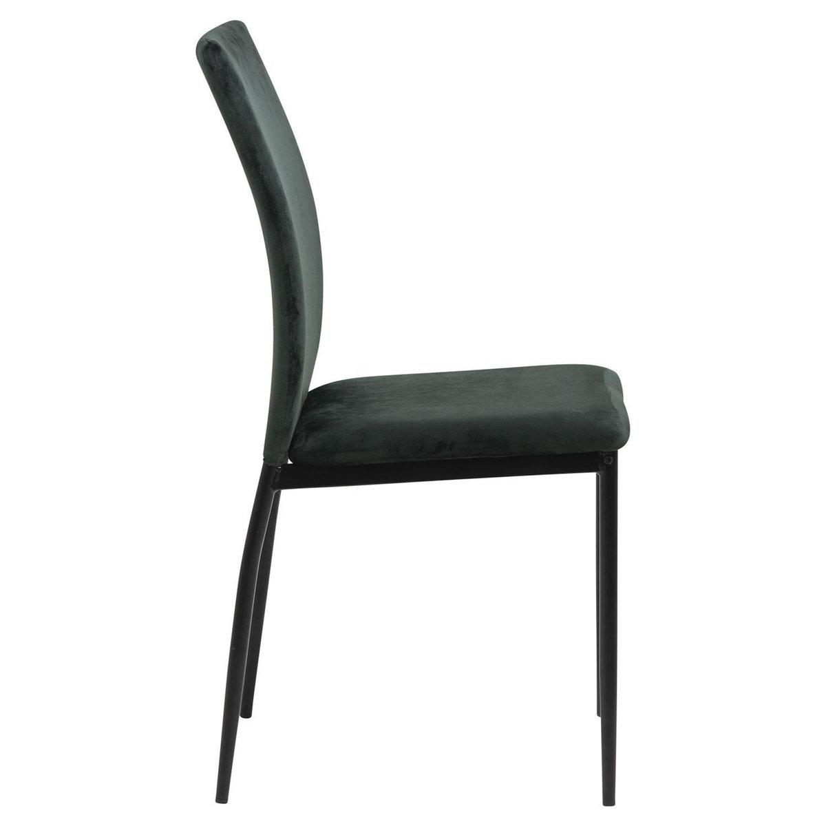 TOILINUX Lot de 4 Chaises de salle à manger Julia en tissu et métal