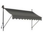BLUMIE Store banne 250x150 cm avec éclairage led et manivelle. Coloris disponibles : Beige, Gris