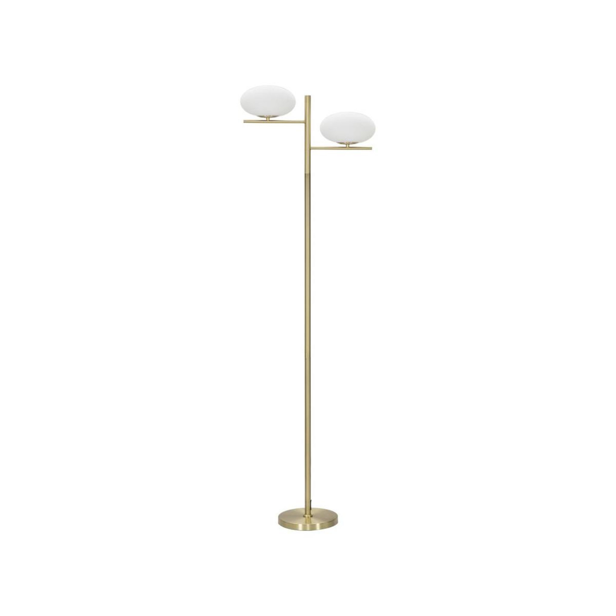 Paris Prix Lampadaire 2 sphères  glamy  180cm blanc & or